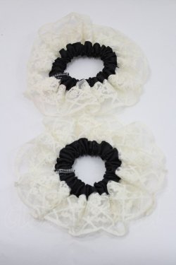 画像1: m petit by misako / レース2Pシュシュ  アイボリー I-26-02-15-116-LO-ZA-SA-ZI