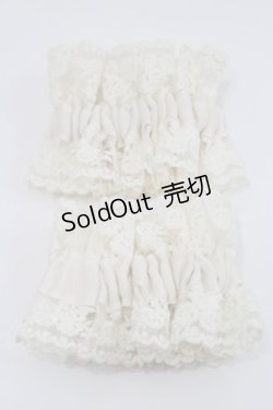 画像1: m petit by misako / AMフリル2Pシュシュ  アイボリー I-26-02-15-117-LO-ZA-SA-ZT0222K