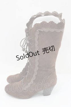 画像2: axes femme / スゥェードスカラップブーツ L ブラウン I-26-02-15-119-AX-SH-SA-ZI