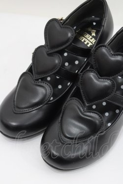 画像4: Angelic Pretty / Trio Heartシューズ S 黒 I-26-02-15-120-AP-SH-SA-ZI