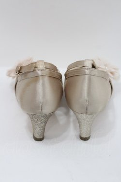 画像3: axes femme / お花コサージュ付パーティーパンプス L ベージュ I-26-02-15-124-AX-SH-SA-ZI