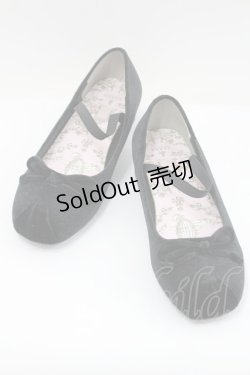 画像1: m petit by misako / NINA’Sコラボ ベロアパンプス LL 黒 I-26-02-15-125-LO-SH-HR-ZI