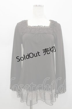 画像1: axes femme / モチーフレース付インナープルオーバー M チャ I-26-02-15-014-AX-TO-SA-ZI