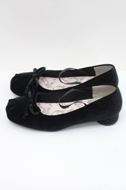 画像2: m petit by misako / NINA’Sコラボ ベロアパンプス LL 黒 I-26-02-15-125-LO-SH-HR-ZI