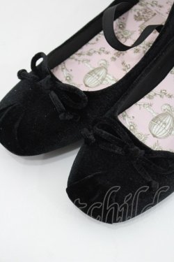 画像4: m petit by misako / NINA’Sコラボ ベロアパンプス LL 黒 I-26-02-15-125-LO-SH-HR-ZI