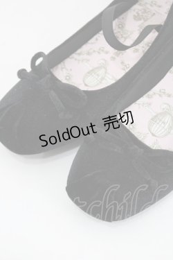 画像4: m petit by misako / NINA’Sコラボ ベロアパンプス LL 黒 I-26-02-15-125-LO-SH-HR-ZI