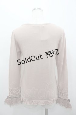 画像3: axes femme / 袖口レーシープルオーバー M アワピンク I-26-02-15-018-AX-TO-SA-ZI