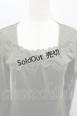 画像2: axes femme / ラメレース長袖カットソー  カーキ I-26-02-15-025-AX-TO-SA-ZI