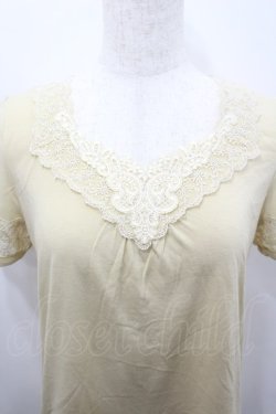 画像2: axes femme / 胸元モチーフインナープルオーバー M イエロー I-26-02-15-027-AX-TO-SA-ZI