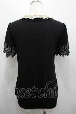 画像3: axes femme / バイカラーボータイ半袖PO M クロ I-26-02-15-029-AX-TO-SA-ZI