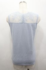 画像3: axes femme / 繊細レースタンク  サックス I-26-02-15-033-AX-TO-SA-ZI (3)
