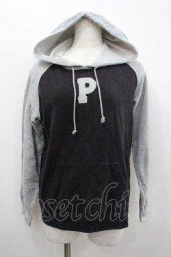 画像1: PINK HOUSE / アップリケラグランスリーブフーディ M グレー×ブラック I-26-02-18-034-LO-TO-SA-ZI