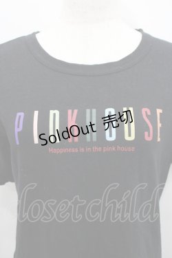 画像2: PINK HOUSE / カラフルロゴptTシャツ L ブラック I-26-02-18-036-LO-TS-SA-ZI