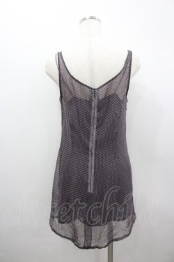 画像2: PINK HOUSE / ドットシフォンノースリーブトップス  グレーＸ白 I-26-02-18-037-LO-TO-SA-ZI