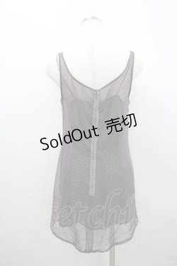 画像2: PINK HOUSE / ドットシフォンノースリーブトップス  グレーＸ白 I-26-02-18-037-LO-TO-SA-ZI