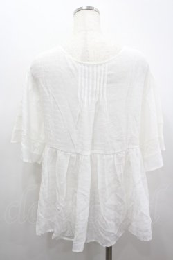 画像3: axes femme / レースＸタックデザインチュニ M 白 I-26-02-18-004-AX-TO-SA-ZI