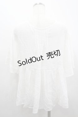 画像3: axes femme / レースＸタックデザインチュニ M 白 I-26-02-18-004-AX-TO-SA-ZI