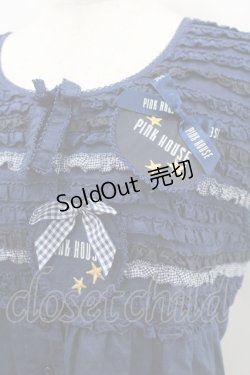 画像2: PINK HOUSE / オーナメントブローチ付きブラウス 4(L) ネイビー I-26-02-18-041-LO-BL-SA-ZI