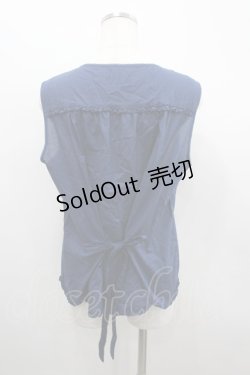 画像3: PINK HOUSE / オーナメントブローチ付きブラウス 4(L) ネイビー I-26-02-18-041-LO-BL-SA-ZI