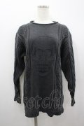 HYSTERIC GLAMOUR / スカルケーブルニット F グレー I-26-02-18-042-PU-TO-TE-ZI