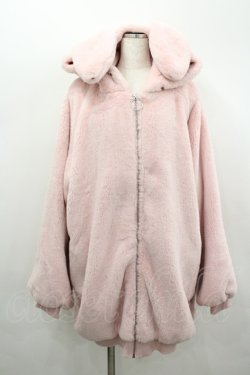 画像1: REFLEM / うさ耳ファージップアップパーカー  ピンク I-26-02-18-043-PU-TO-TE-ZI