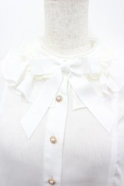 画像2: axes femme kawaii / 3段フリル姫袖ブラウス  白 I-26-02-18-005-AX-BL-SA-ZI