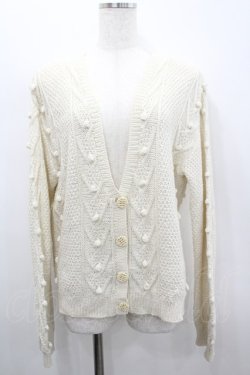 画像1: PINK HOUSE / 丸モチーフVネットニットカーディガン  キナリ I-26-02-18-047-LO-TO-SA-ZI