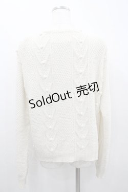 画像3: PINK HOUSE / 丸モチーフVネットニットカーディガン  キナリ I-26-02-18-047-LO-TO-SA-ZI