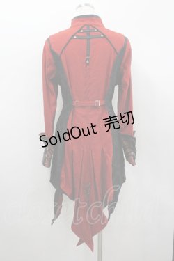 画像3: Ozz Croce / クロスZIPロングジャケット  赤Ｘ黒 I-26-02-18-048-OO-JA-SA-ZI