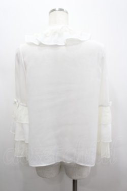 画像3: axes femme kawaii / 3段フリル姫袖ブラウス  白 I-26-02-18-005-AX-BL-SA-ZI