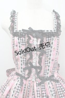 画像2: metamorphose / Happy Sewing Time フリルジャンパースカート 1 ピンク黒 I-26-02-18-050-ME-OP-SA-ZI