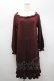画像1: axes femme / ローズレースニットワンピース M ワイン I-26-02-18-053-AX-OP-SA-ZI (1)