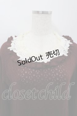 画像2: axes femme / ローズレースニットワンピース M ワイン I-26-02-18-053-AX-OP-SA-ZI