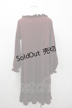 画像3: axes femme / ローズレースニットワンピース M ワイン I-26-02-18-053-AX-OP-SA-ZI