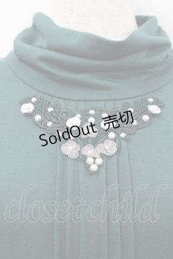 画像2: axes femme / 巻き薔薇レースハイネックカットソー M グリーン I-26-02-18-054-AX-TO-SA-ZI