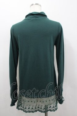画像3: axes femme / 巻き薔薇レースハイネックカットソー M グリーン I-26-02-18-054-AX-TO-SA-ZI