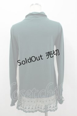 画像3: axes femme / 巻き薔薇レースハイネックカットソー M グリーン I-26-02-18-054-AX-TO-SA-ZI