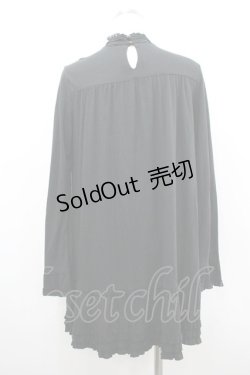 画像2: PINK HOUSE / ハイネックレース長袖カットワンピース  黒 I-26-02-18-059-LO-OP-SA-ZI