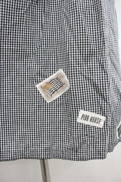 画像2: PINK HOUSE / ボーダー切替ワッペンワンピース  黒 I-26-02-18-060-LO-OP-SA-ZI