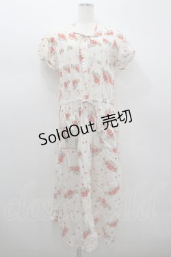 画像1: PINK HOUSE / さくらんぼ籠pt半袖ワンピース  キナリ I-26-02-18-062-LO-OP-SA-ZI