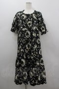PINK HOUSE / マーガレットリースプリントミディワンピース  ブラック I-26-02-18-063-LO-OP-SA-ZI