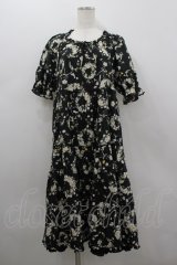 PINK HOUSE / マーガレットリースプリントミディワンピース  ブラック I-26-02-18-063-LO-OP-SA-ZI