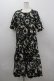 画像1: PINK HOUSE / マーガレットリースプリントミディワンピース  ブラック I-26-02-18-063-LO-OP-SA-ZI (1)