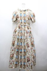 PINK HOUSE / 壁紙模様プリントワンピース  キナリ I-26-02-18-064-LO-OP-SA-ZI