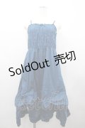 PINK HOUSE / シャーリングキャミワンピース  青 I-26-02-18-065-LO-OP-SA-ZI