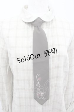 画像2: axes femme / ネクタイ付きブラウス  アイボリーチェック I-26-02-18-001-AX-BL-SA-ZI