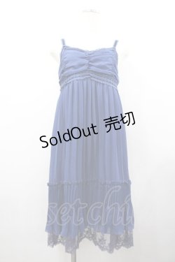 画像1: axes femme / プリーツシフォンキャミワンピース  青 I-26-02-18-066-AX-OP-SA-ZI