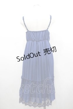 画像2: axes femme / プリーツシフォンキャミワンピース  青 I-26-02-18-066-AX-OP-SA-ZI