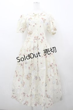 画像1: PINK HOUSE / スイーツスプリングバニープリントワンピース  クリームイエロー I-26-02-18-068-LO-OP-SA-ZI