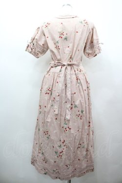 画像2: WONDERFUL WORLD / 苺ptレース襟重ね半袖ワンピース  ピンク I-26-02-18-070-LO-OP-SA-ZI